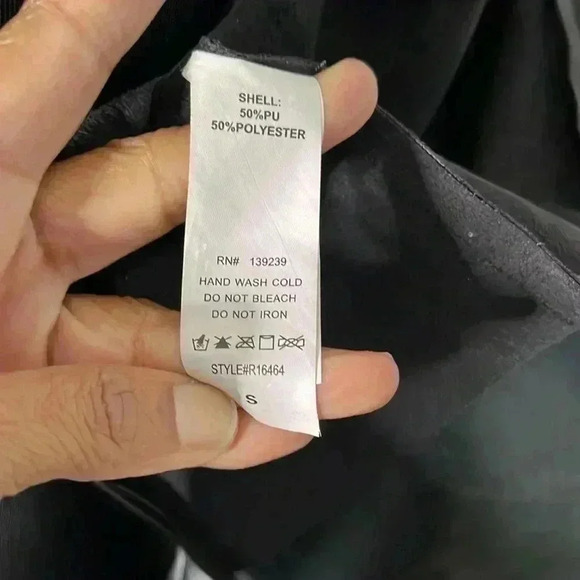 The Impeccable Pig Open Front Vegan Leather Jacket Size S - Picture 5 of 5